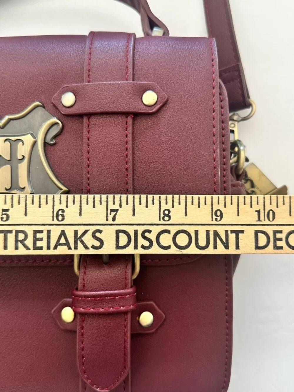 Harry Potter Hogwarts Satchel Purse 🦉 Maroon Burgundy Crossbody Bag Adjustable
